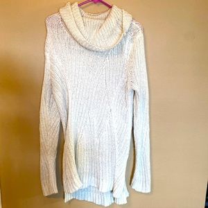Long cowl neck sweater